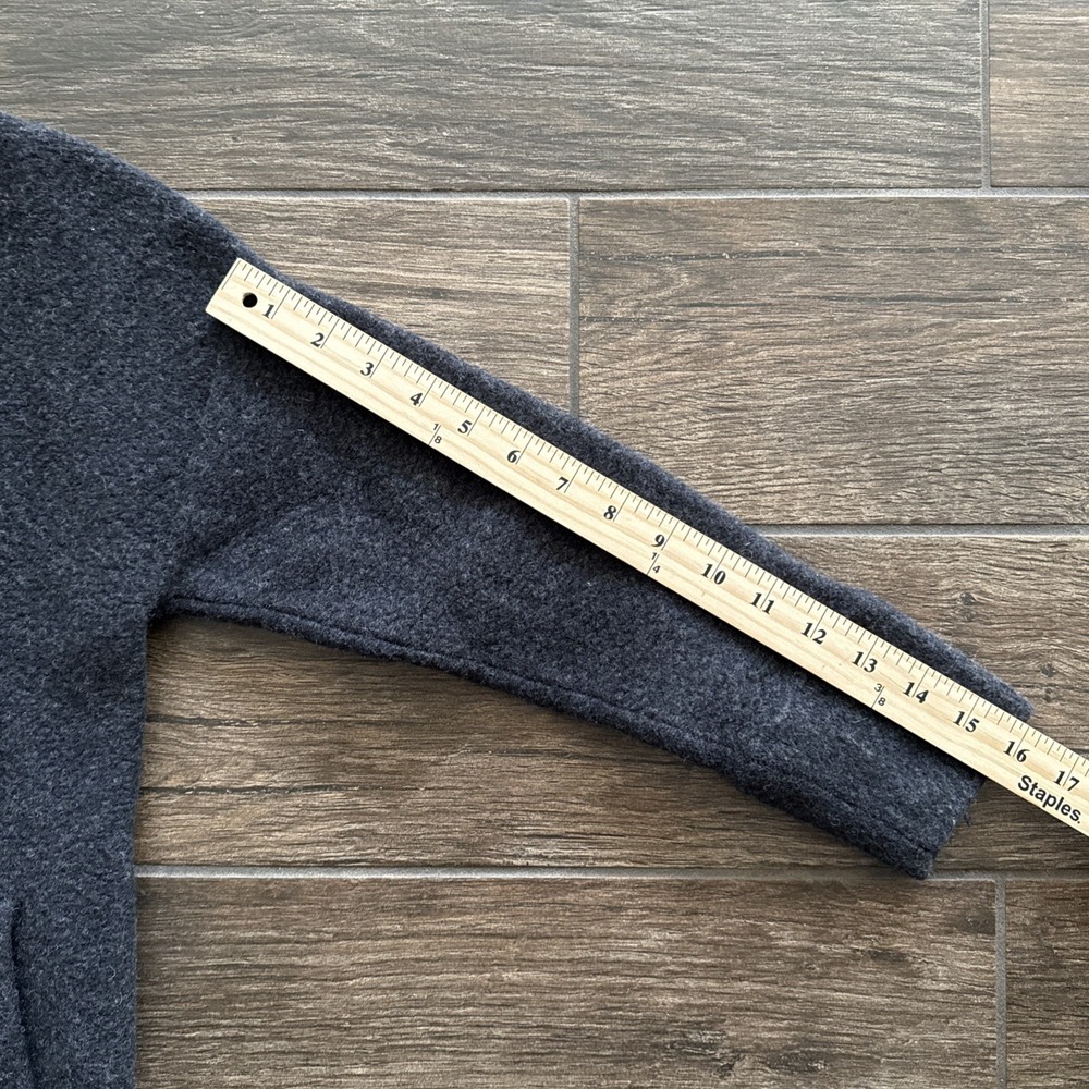 Eileen Fisher Boiled Wool Sweater Coat Women XS Gray 100% Wool Button Front - Picture 5 of 8